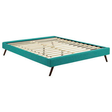Loryn Queen Fabric Bed Frame with Round Splayed Legs by Modway
