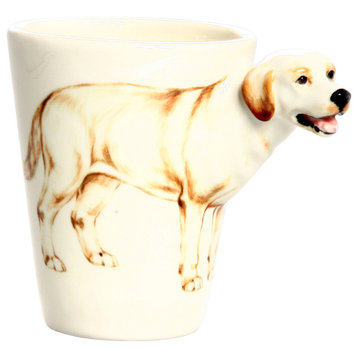 Labrador Retriever 3D Ceramic Mug, Yellow