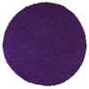 Shag Shagadelic Area Rug, Purple, Round 5'