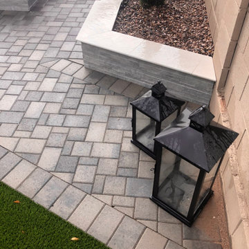 Falcon Landscapes Belgard Catalina Rio pavers & Mirage porcelain products.