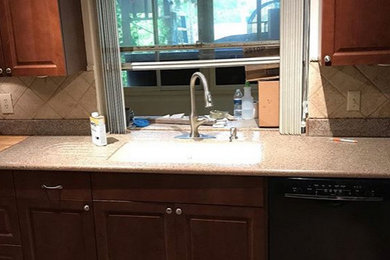 Elegant kitchen photo in Miami