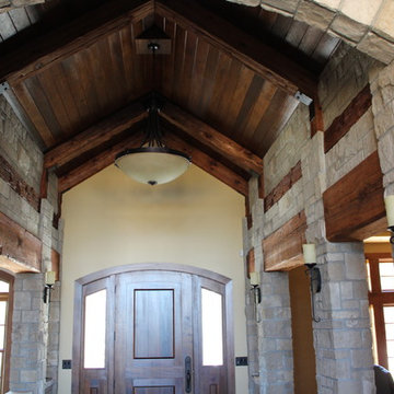 Reclaimed Beams Entry - St Louis Residence
