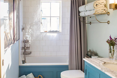 Inspiration for a coastal bathroom remodel in Los Angeles