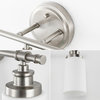 3-Light Classic Vanity, Frosted Glass Shades, Bathroom Hardware Set, 5-Piece