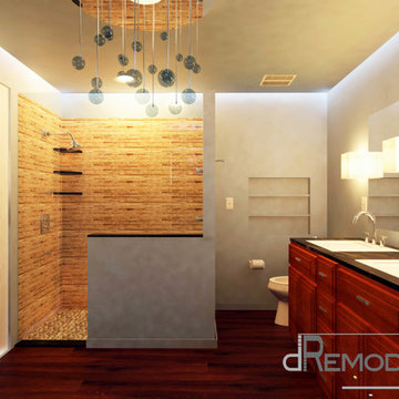 Transitional Master & Guest Bathroom Remodel