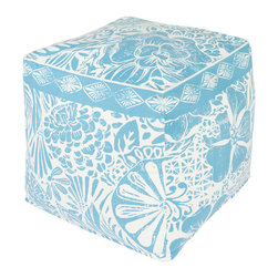 Floral Block Print- (KSPF-003) - Floor Pillows And Poufs