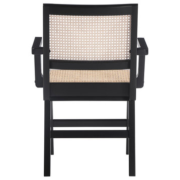 Preston Dining Arm Chair (Set of 2), Black, Arm Chair