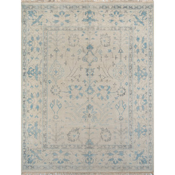 Erin Gates by Momeni Concord Lowell Ivory Hand Knotted Wool Runner 2'6"x8'