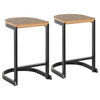 Lumisource Demi Counter Stool, Black and Wood, Set of 2