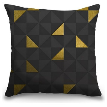 "Gold Triangles" Pillow 20"x20"