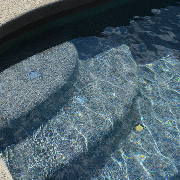 Modern Pool with Raised Spa
