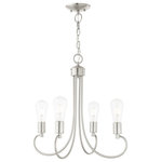 Livex Lighting - Livex Lighting Bari - Four Light Chandelier, Brushed Nickel Finish - Canopy Included: Yes  Canopy DiBari Four Light Chan Brushed NickelUL: Suitable for damp locations Energy Star Qualified: n/a ADA Certified: n/a  *Number of Lights: Lamp: 4-*Wattage:60w Medium Base bulb(s) *Bulb Included:No *Bulb Type:Medium Base *Finish Type:Brushed Nickel