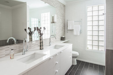 Transitional bathroom in Chicago.