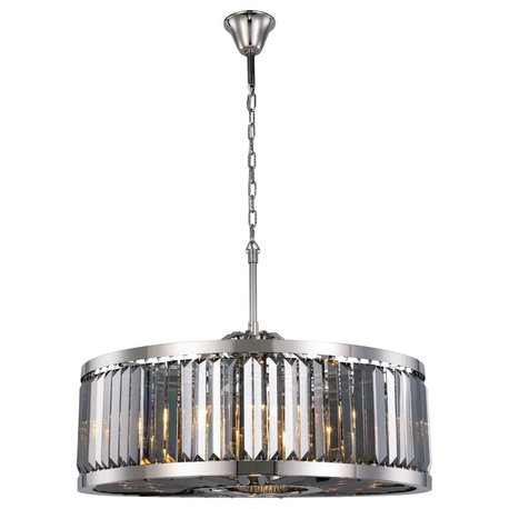 Chelsea 10-Light Chandelier, Shade: Silver