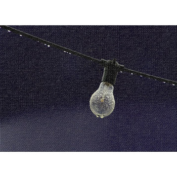 Light Bulb Covered In Rain Area Rug, 5'0"x7'0"