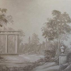Grisaille Landscape Murals - Paintings