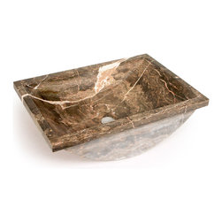 D'Vontz Lucia Stone Vessel in Dark Emperadore - Products