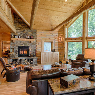 Small Log Cabin Living Room Ideas Photos Houzz