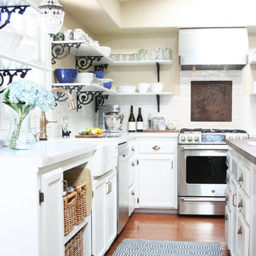 Open Shelving French Country Kitchen