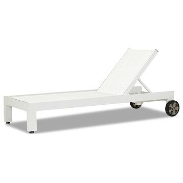Newport Adjustable Chaise With sling, Textilene Cast Silver