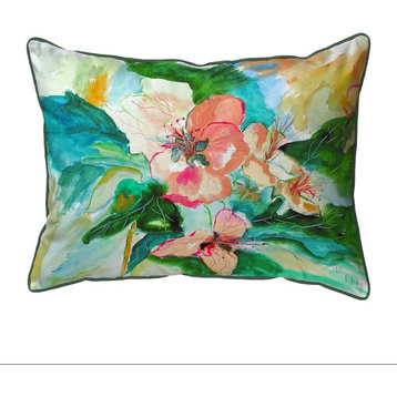 Betsy Drake Apple Blossoms Large Indoor/Outdoor Pillow 16x20