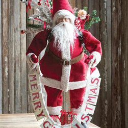 Glad Tidings Santa - Holiday Accents And Figurines