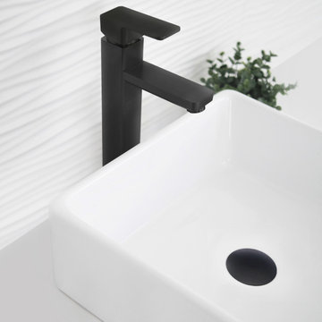 Single Handle Bathroom Faucet, Matte Black Finish