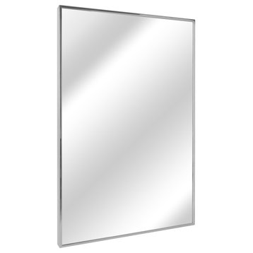 Head West Glossy Chrome Accent Wall Mirror - 22x34