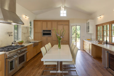 Example of a transitional kitchen design in San Francisco