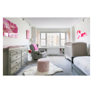 Modern Blush & Hot Pink Nursery - Transitional - Nursery - New York ...