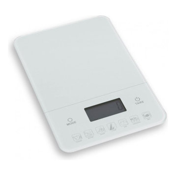 Brilliant Digital Kitchen Nutrition Scale Calories & Weight Calculator, White