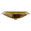 Nantucket Sinks TRB-OF Hand Hammered Brass Rectangle Undermount Bath Sink