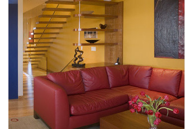 Example of a trendy living room design in San Francisco