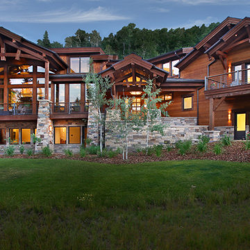Contemporary Timber Frame Home: The Park City Residence - Exterior
