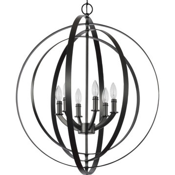 Equinox Collection Black 6-Light Sphere Pendant