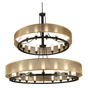 Ilex GHO48-TU-OZ-SB-IN Ghost 48" Chandelier- Gold Organza Light. Incandecent. Fa