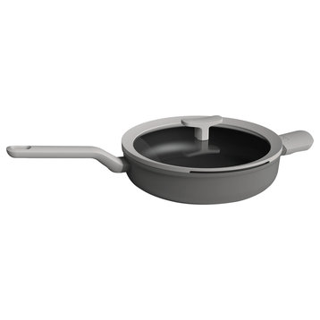 Leo 10.25" Non-Stick Covered Saute Pan, 3.1 Qt, Grey