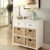 Benzara BM154276 Flavius Console Table With 6 Drawers, White