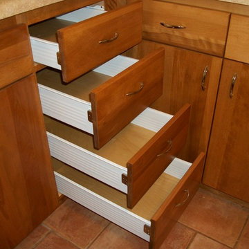 Solid Drawer Bank With Metal Sides