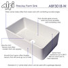 ALFI brand ABF3018 30" White Single Bowl Thin Wall Fireclay Farmhouse Sink