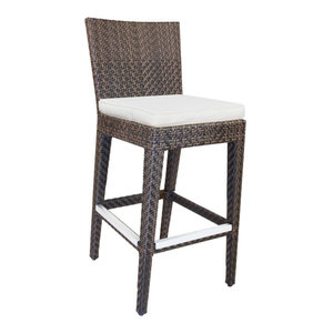 Soho Patio Barstool Cushion Sunbrella Canvas Black Panama Jack Outdoor Sunrooms Startupgrid Co