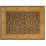 Bareens Designer Rugs - Turkish Knotted Istanbul Georgett Brown/Tan Wool Rug - 9'2'' x 11'9'' - Designed with a mesmerizing intricate traditional motif this glorious hand knotted rug is a masterpiece that will fill any space with sophistication and grace. An exhilarating color pallet with an elaborate design, this masterpiece features luxurious hand spun wool with all vegetable dyes to add comfort and style to your decor. The design, color and beautiful chromatic composition with a sheen in traditional and transitional designs, exude beauty, elegance and quality make this rug a masterpiece of its own.