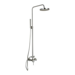 Milan Wall Mounted Brushed Nickel Shower Set with Tub Spout - Showerheads And Body Sprays