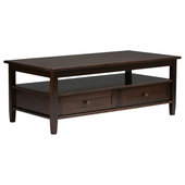 Clairemont Natural Oak Wood 48 Rectangular Coffee Table with Shelf +  Reviews