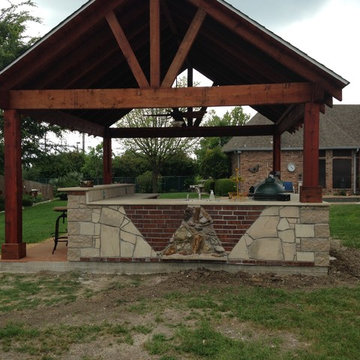 Cedar Pavilion and outdoor kitchen