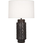 Robert Abbey - Robert Abbey MB800 Dolly - 27.5" One Light Table Lamp - Shade Included: TRUE  Cord Color: Silver  Base Dimension: 5 x 15.25Dolly 27.5" One Light Table Lamp Midnight Blue Glazed Textured Fondine Fabric Shade *UL Approved: YES *Energy Star Qualified: n/a  *ADA Certified: n/a  *Number of Lights: Lamp: 1-*Wattage:150w E26 Medium Base bulb(s) *Bulb Included:No *Bulb Type:E26 Medium Base *Finish Type:Midnight Blue Glazed Textured