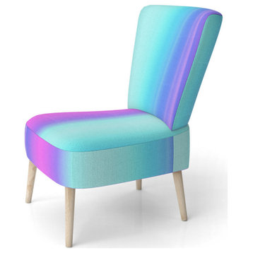 Blue and Purple Striped Pattern Chair, Side Chair