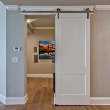 Modern Sliding Barn Door with Metal Hardware