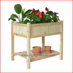 Raised Garden Beds Natural Cedar Wood Design Vegetable Planter - Outdoor Pots And Planters