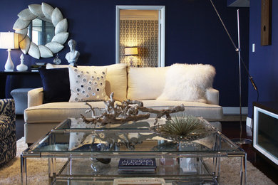 Inspiration for a transitional living room remodel in Miami